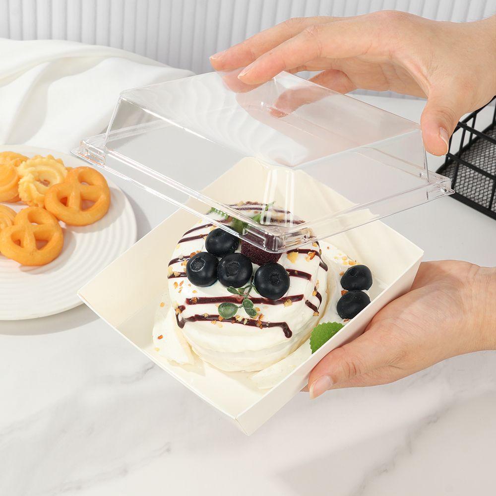 Solighter 10Pcs Kraftpapier Doos Packaging Kotak Kue Dessert Box Kue Paper Box Bakken Levert