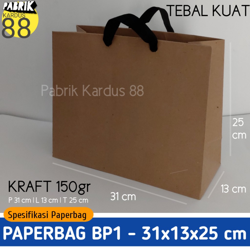 

ISI 12 BIJI paper bag murah 31x13x25 bp1 | kantong | tas kertas | paperbag polos