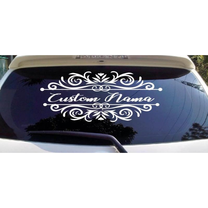 stiker kaca belakang mobil custom