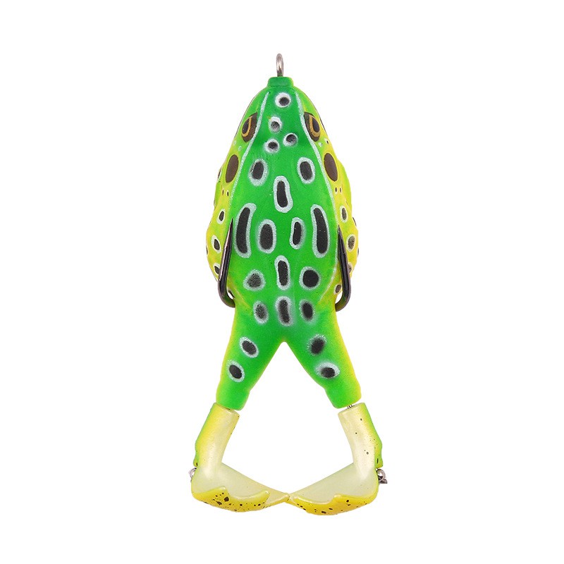 SYFishing 1Pcs New Umpan Pancing Buatan Bentuk Kodok Bahan Silikon Ukuran 9cm 13.5g Frog Fishing Lure Katak Dengan Kaki Berputar Permukaan Rotating Legs Thunder Frog