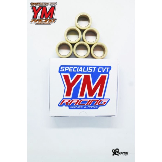 ROLLER SET ISI 6 BUTIR/PCS ALL MATIC | ROLLER ALL MATIC ISI 6 BUTIR / ROLLER UNTUK SEGALA MOTOR MATIC ( ROLLER HONDA / SUZUKI / YAMAHA ) ROLLER SET UNTUK SEMUA MOTOR MATIC - ROLLER YM RACING