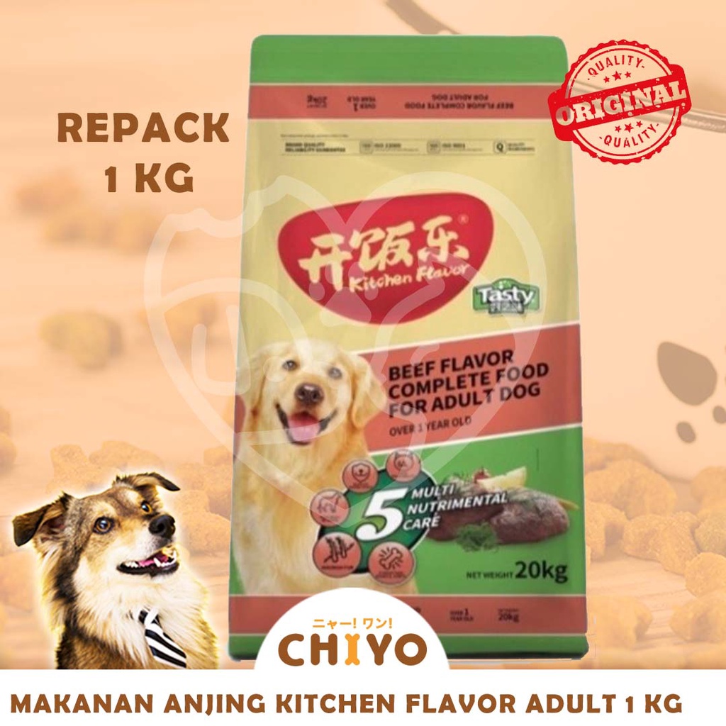 MAKANAN ANJING KITCHEN FLAVOR ADULT BEEF 1KG