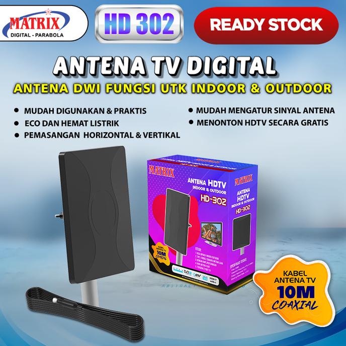 ANTENA TV DIGITAL HD 302 | ANTENA TV DIGITAL INDOOR &amp; OUTDOOR Terlaris