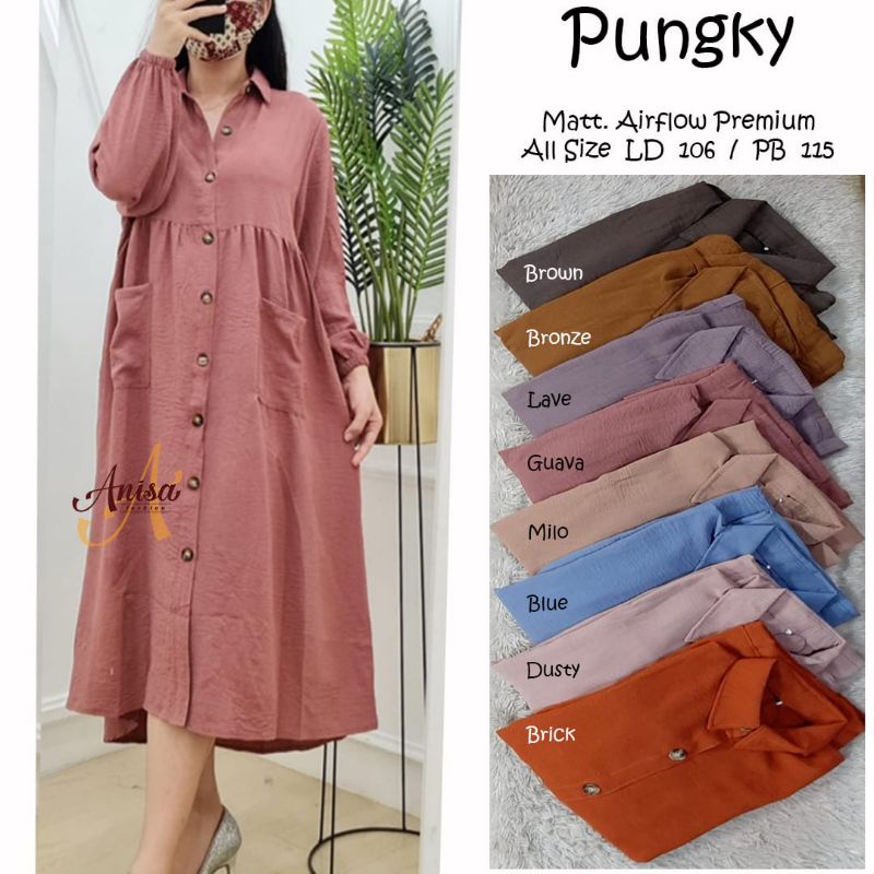 PUNGKY MIDI DRESS AIRFLOW PREMIUM BY ANISA