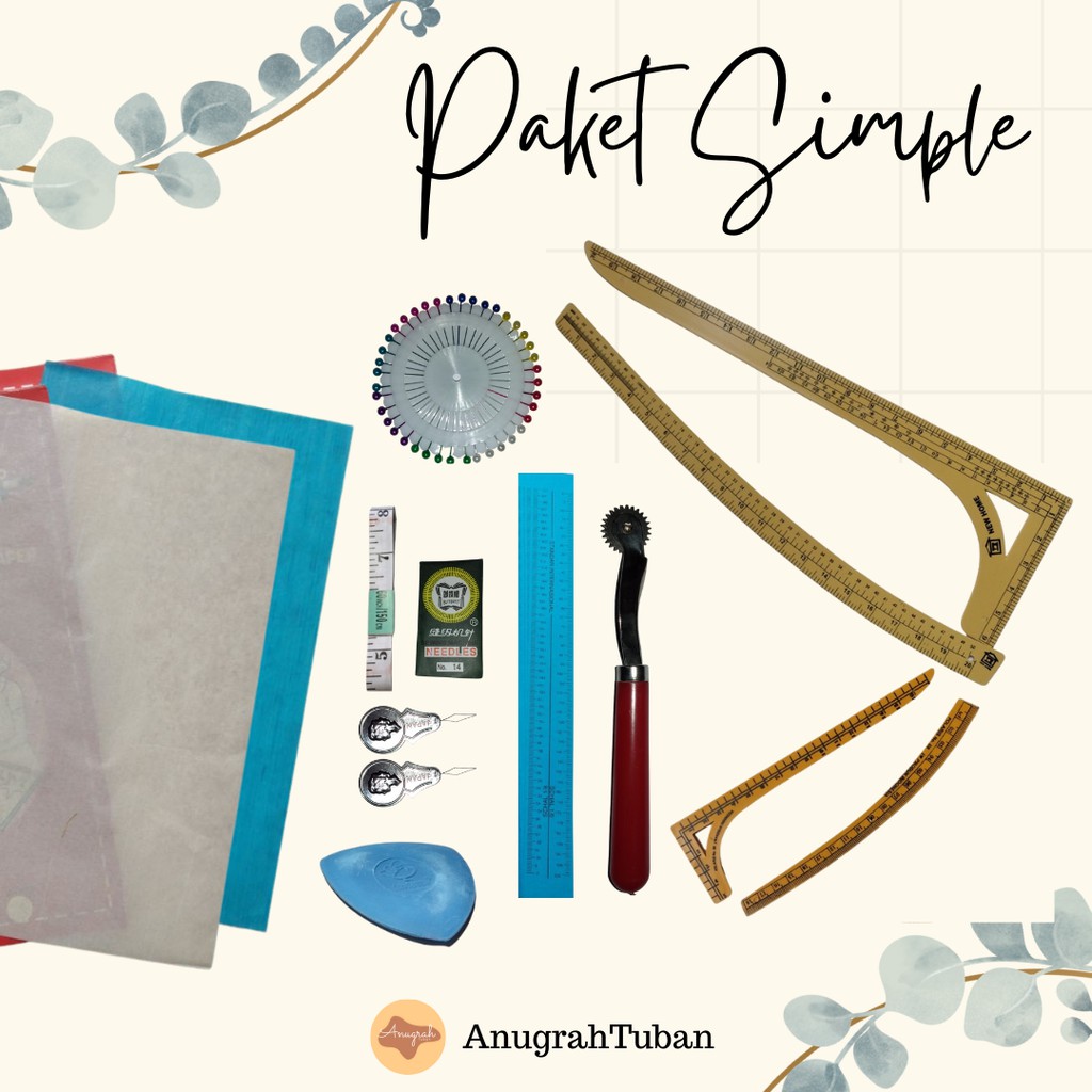[SIMPLE] Paket Alat/Peralatan Jahit/Penjahit/Menjahit Pemula/Kursus Lengkap Ekonomis