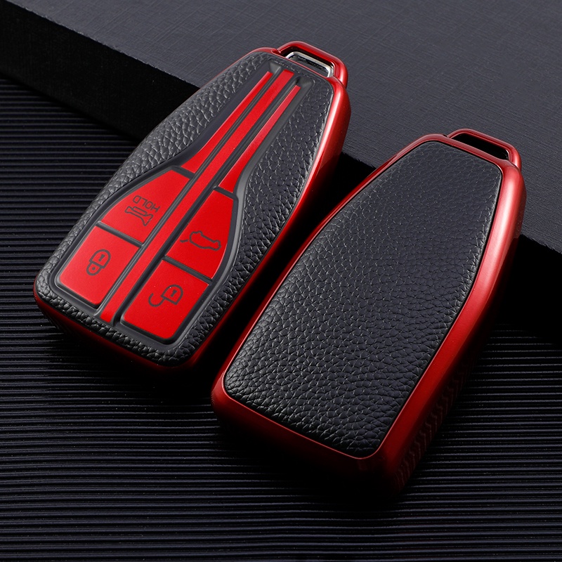 Case Pelindung Remote Kunci Mobil Bahan Kulit TPU Untuk Hongqi H5 H9 HS5 HS7 H5 HS3 L9