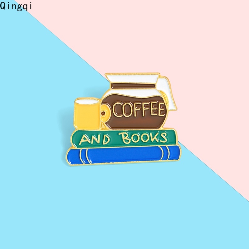 Bros Pin Enamel Bentuk Kartun Buku Kopi Untuk Hadiah