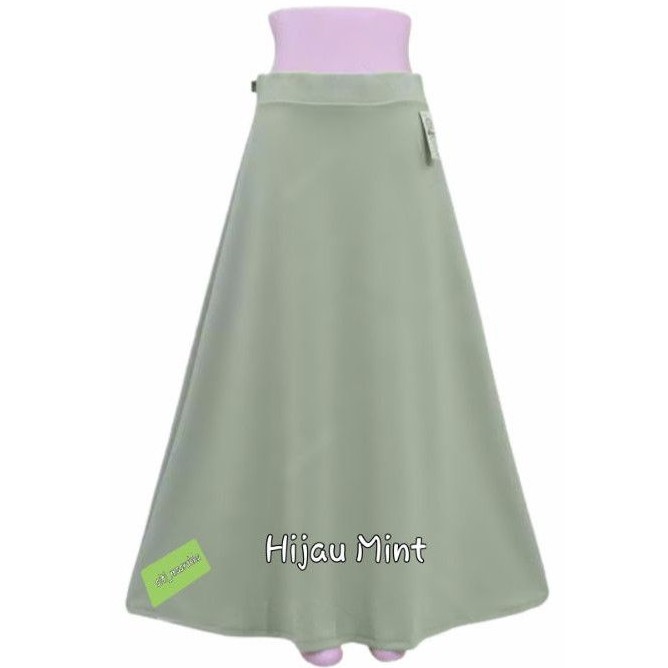 Rok Waffel Premium Rok Panjang Rok kerja Bahan Tebal dan Lembut #warna HIJAU MINT#