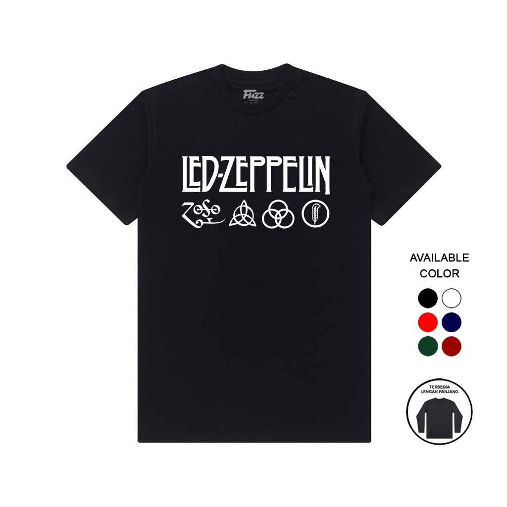 KAOS BAND LED ZEPPELIN | BAJU TSHIRT DISTRO MUSIK ROCK ZEPELIN ANEKA WARNA MURAH