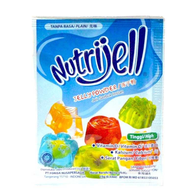 

Nutrijell Jelly Plain 15gr / Jelly Powder Plain / Nutrijell Powder Plain Tanpa Rasa