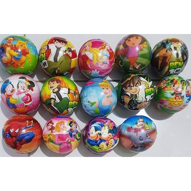 Mainan Tiup Bola Karakter / Bola Karakter Karet