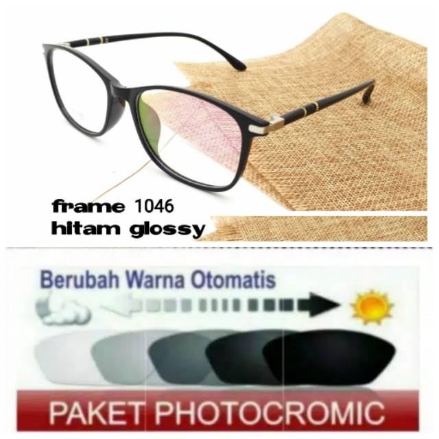 Frame Kacamata Anti UV, Kaca mata Photocromic / Photogrey, Kacamata Minus Anti Radiasi Terbaru