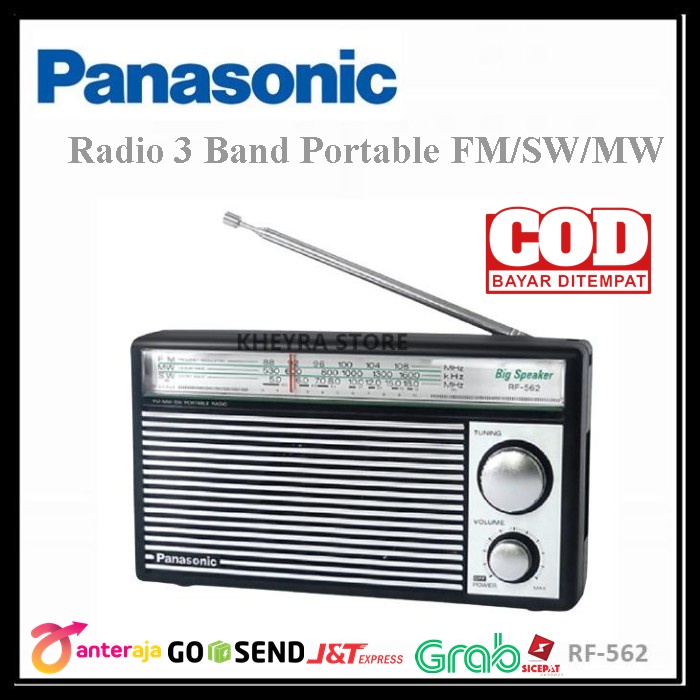 Radio jadul panasonic 3 Band RF562 RF-562 Radio Portable FM/SW/MW fullset