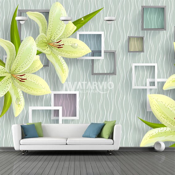 Wallpaper 3d Wallpaper Ruang Tamu Wallpaper Bunga Shopee Indonesia