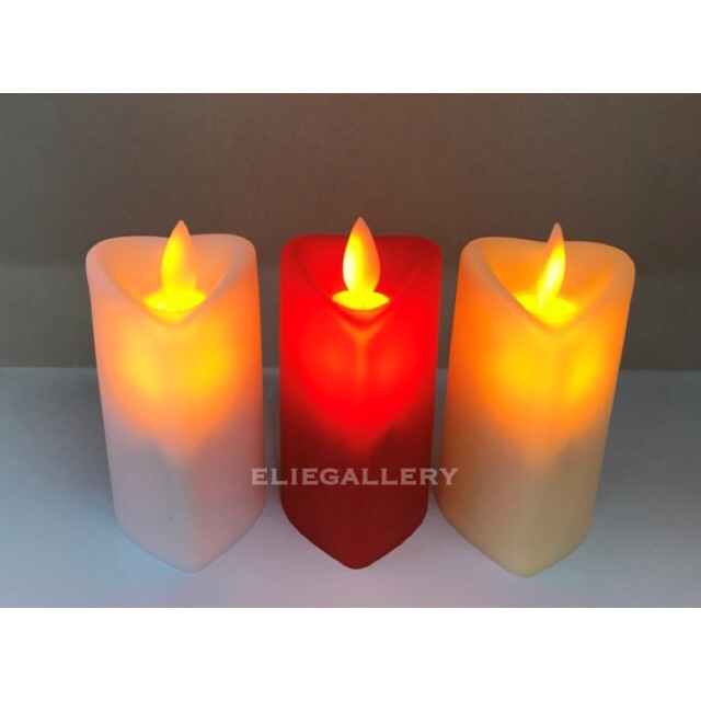 Lilin Elektrik Model Love  Large Lilin LED Nyala Lilin 