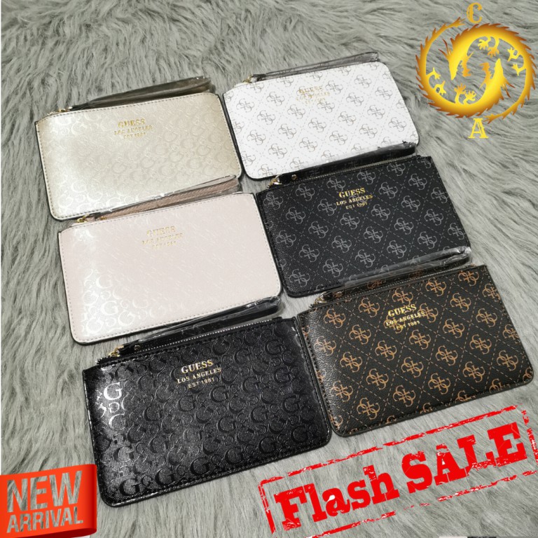 BELI 5 GRATIS 1 WRISTLET CLUTCH GUESS EMBOSS AUTHENTIC QUALITY