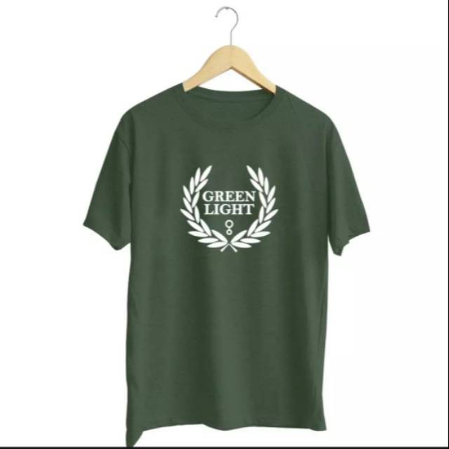 BAJU KAOS DISTRO GREENLIGHT HIJAU ARMY