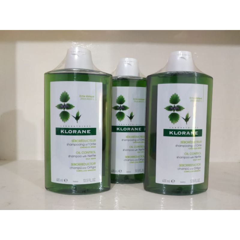 Klorane Shampoo 400 ml Oil Control with Nettle Shampo untuk Rambut Berminyak