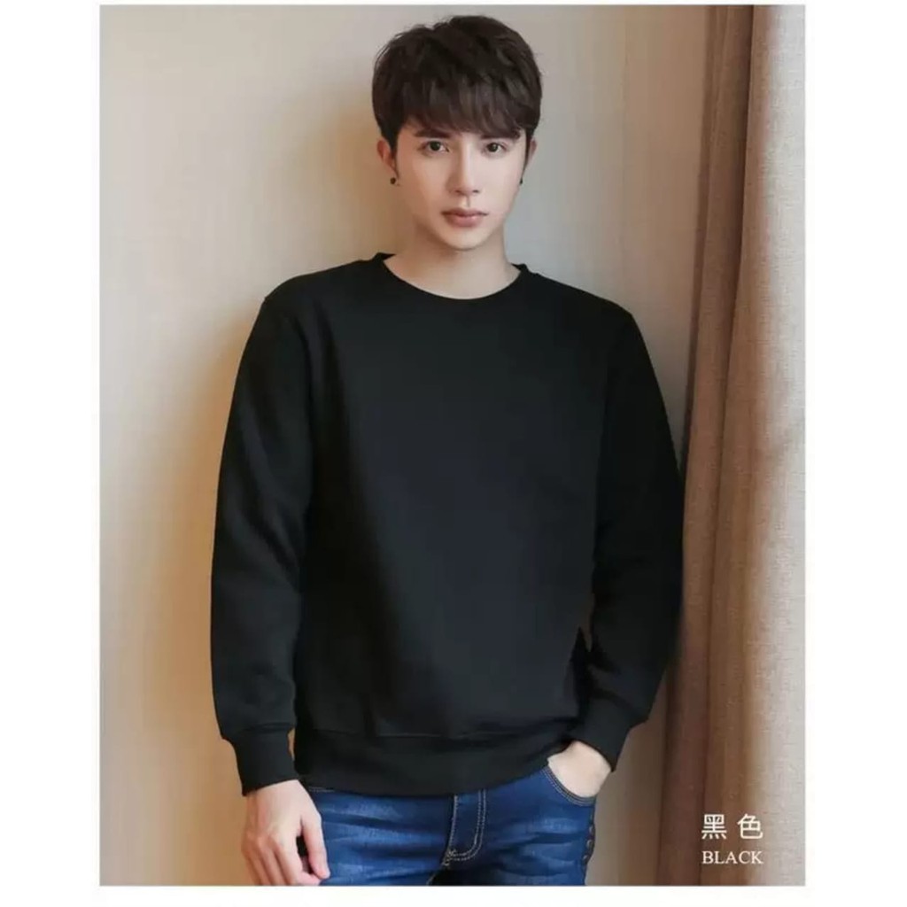 9SEVEN-BAJU  SWEATER POLOS | BAJU JUMPER | KAOS LENGAN PANJANG POLOS KEKINIAN