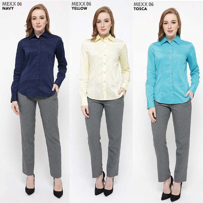 MEXX WOMEN LONG SLEEVE OFFICE BLOUSE| Kemeja Wanita Lengan Panjang 1