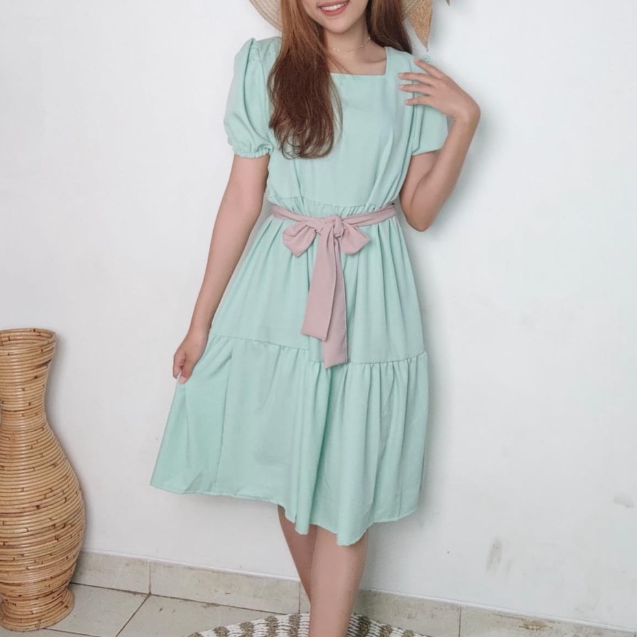 CASSANDRA DRESS/DRESS KOREA/DRESS WANITA/DRESS BAHAN KATUN SHAKILLA/DRESS