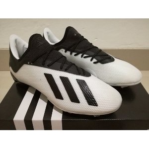 Sepatu Bola   Soccer Adidas X 18 3 White Black   FG