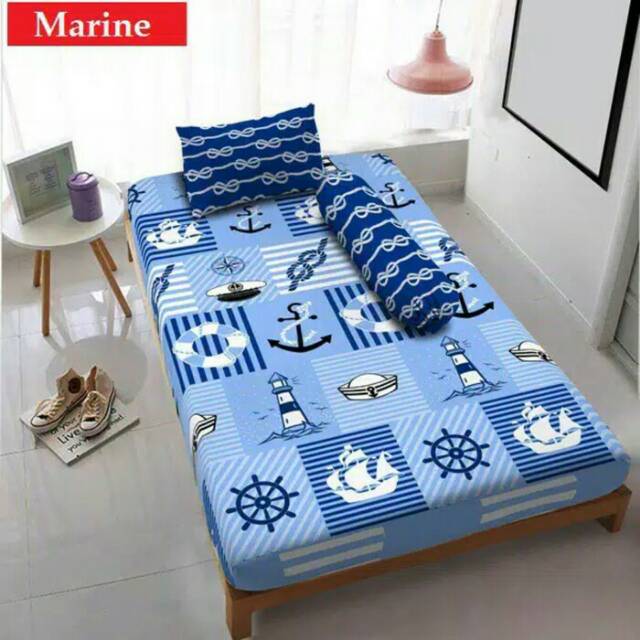 Seprei Kintakun The D,Luxe MARINE ~ 120 x 200 - SPREI SINGLE -  Sprei 2 btl 2 glng MARINE
