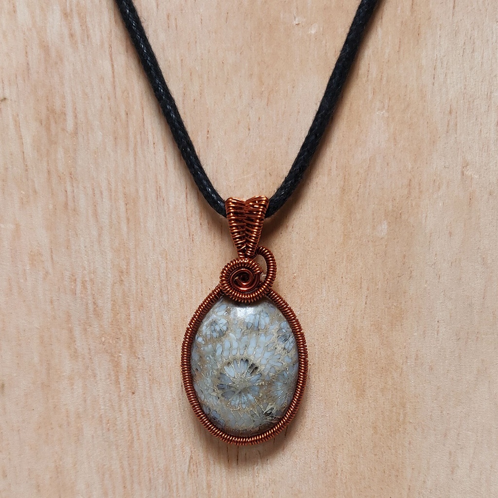 WW-023 Liontin Kawat Tembaga Batu Akik