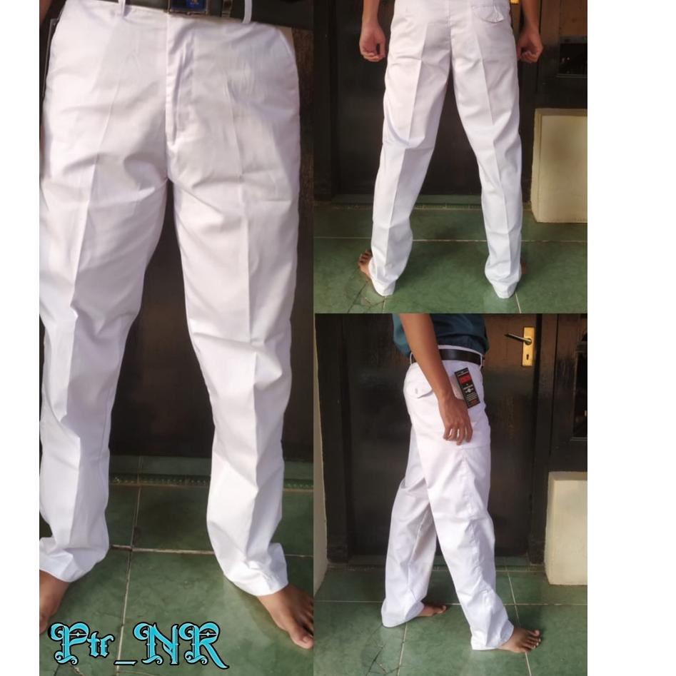 Jangan Ketinggalan order..  CELANA PANJANG PUTIH CELANA PERAWAT PRIA CELANA SEKOLAH PUTIH CELANA PAN