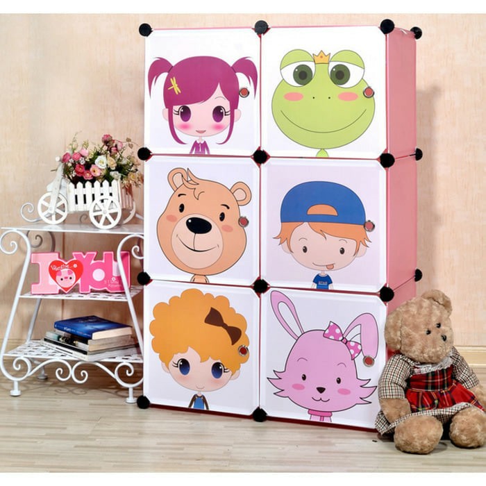 Top Lemari Multiguna Bas Karakter 6Pintu Unik