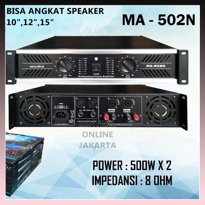 POWER MEGAVOX MA-502 MA502 POWER AMPLIFIER MEGAVOX 502 ORIGINAL