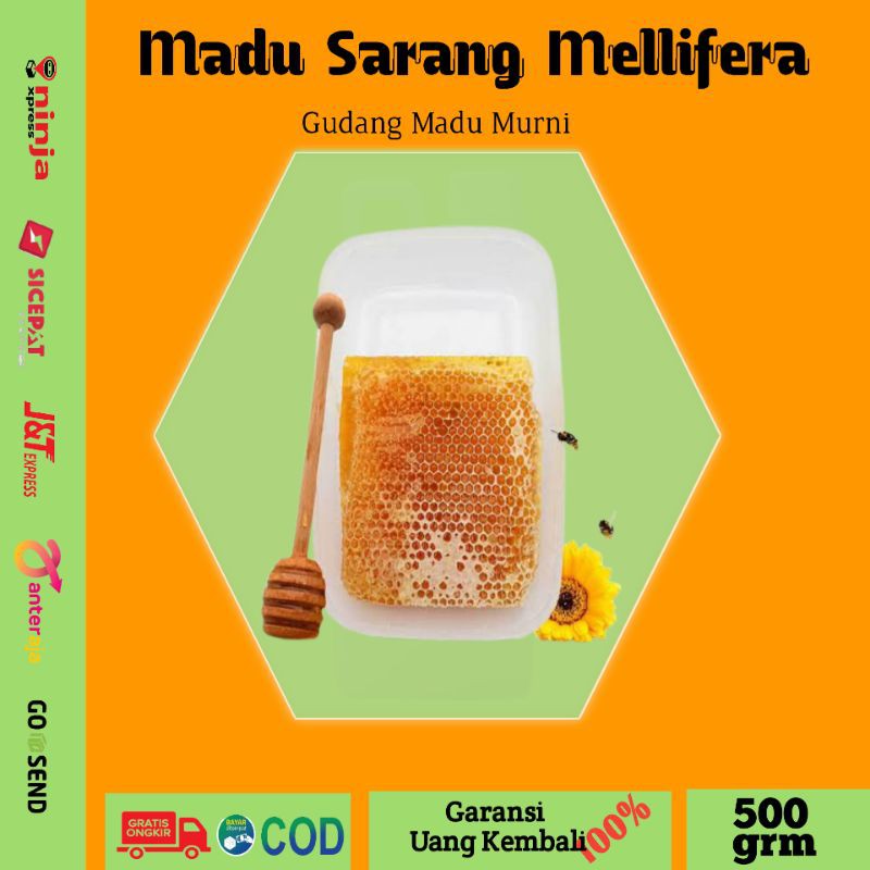 

TERLARIS Madu Sarang Asli Murni Original Premium Mellifera Madu Hutan Asli 100% Raw Honey Natural