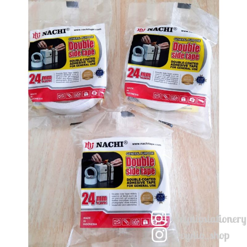 

SELOTIP / DOUBLE SIDE TAPE NACHI 24 MM / ISOLASI BOLAK BALIK