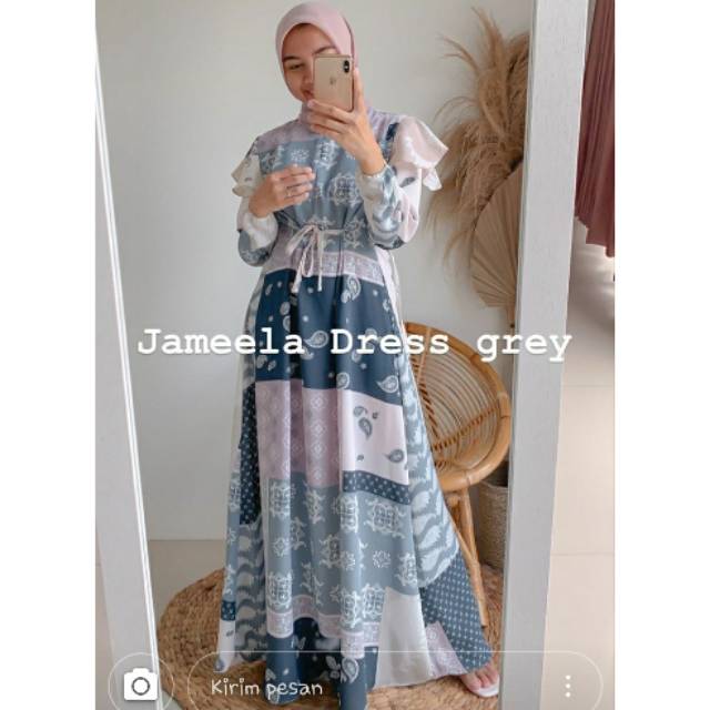 Jameela Dress Grey Butik chlaris