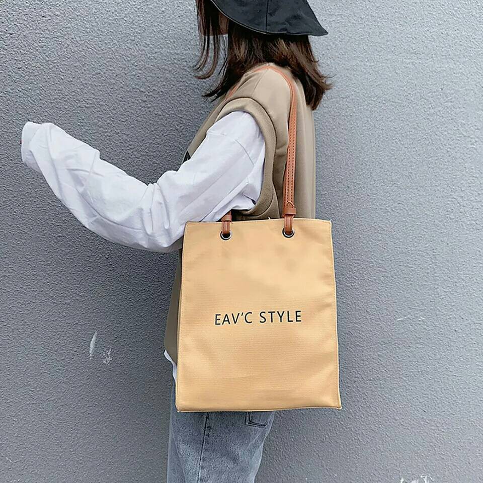 Eav'c Style Tote Bag Resleting Stylish Casual Gaya Terbaru 2020 Tas Totebag Wanita Populer