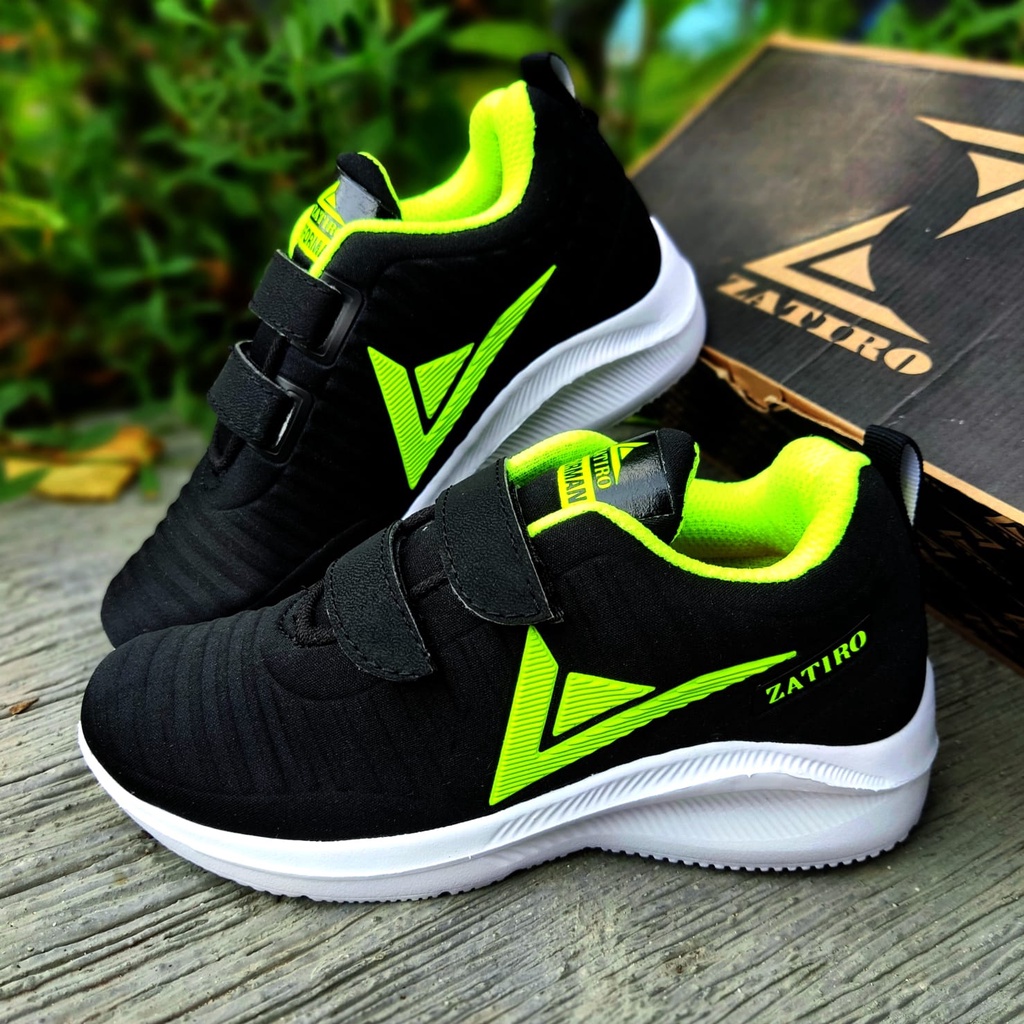Sepatu Anak Ringan Lentur Sporty Unisex Safety Untuk Ank Sekolah Paud TK SD Motif Zatiro Stylish Kualitas Dijamin Bagus