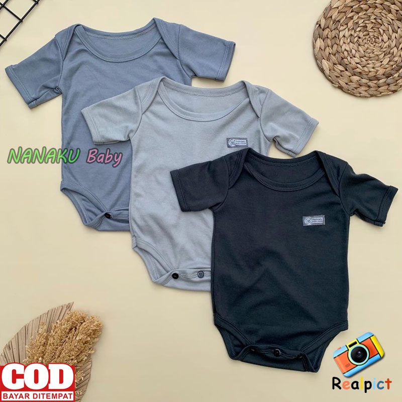 Kwalitas Premium - 3 PCS Baju Bayi Jumper Bayi Baru Lahir Usia 0-3 BulanAnababy