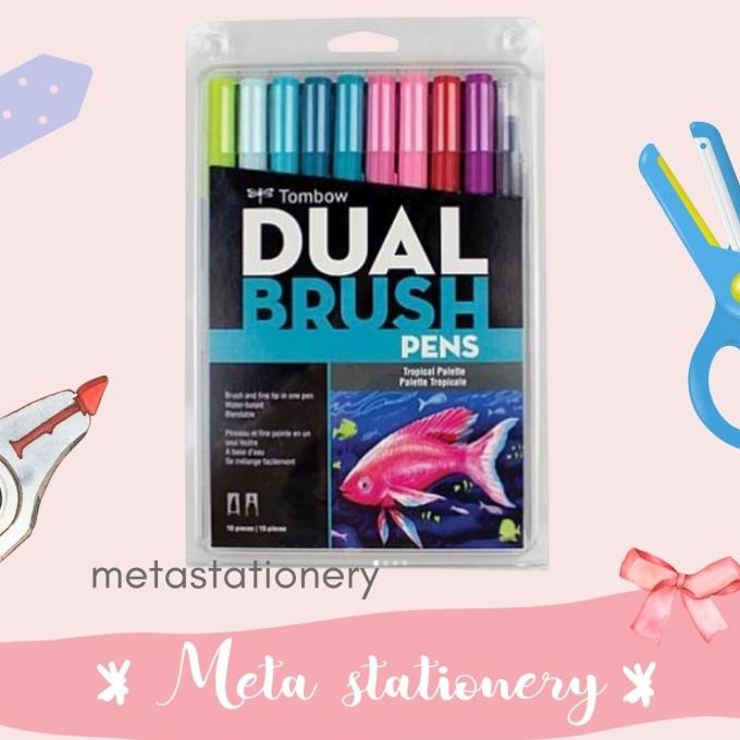 

[[COD]] Dual Brush Pens Tombow Tropical Pallete ( isi 10pc) BERMUTU Kode 1225