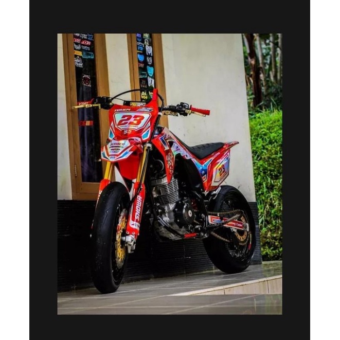 Dekal sticker decal motor Crf 150  KLX BF DTRACKER KLX OLD CROME PELANGI