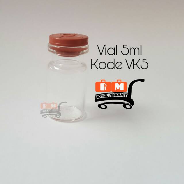 Botol vial kaca 5ml, 8ml, 10ml, 12ml, 15ml, 20ml kaca tutup karet ruber stopper botol kaca tester