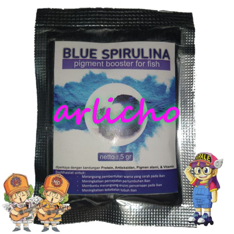 Blue Spirulina Powder Pugment Booster Untuk Ikan