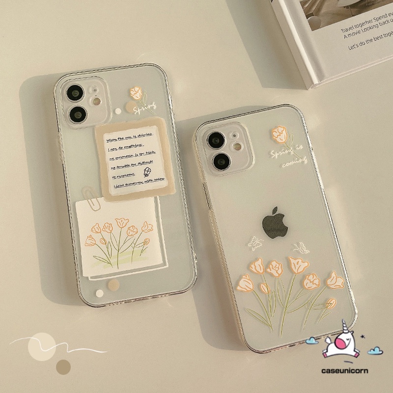 iPhone Floarl Summer Case iPhone 6 6s 7 8 Plus iPhone 11 12 Pro Max X XR XS MAX SE 2020 Fresh Flowers Memo Transparent Clear Soft TPU Back Cover Flower Casing for iPhone 7plus 8plus 12pro-4