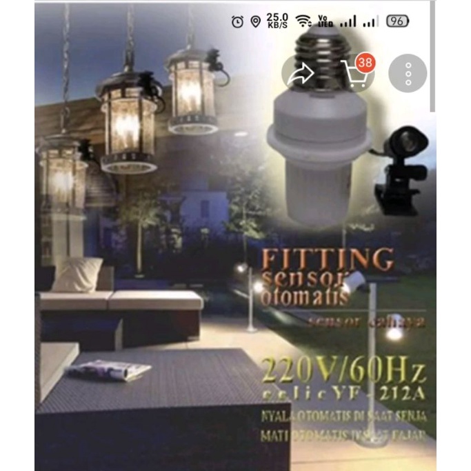 tempat lampu sensor cahaya matahari