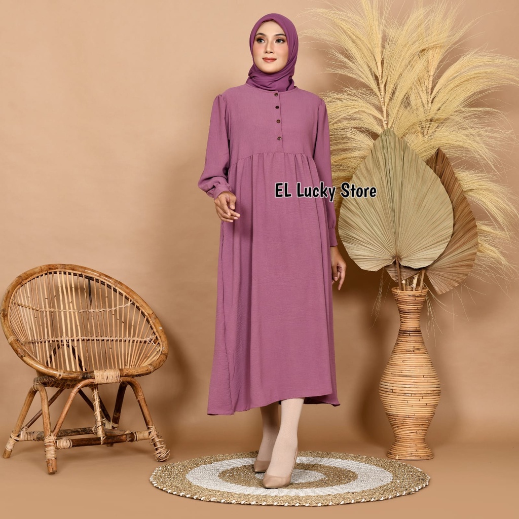 KYO MIDI DRESS | DRESS CRINKLE AIRFLOW | GAMIS CRINKLE