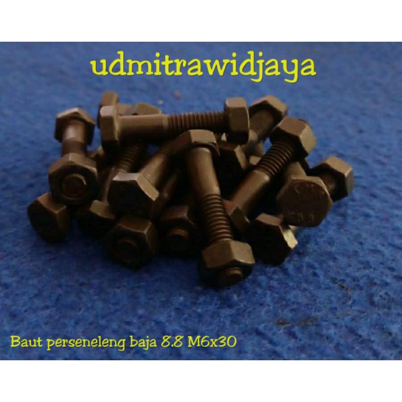 Baut perseneleng verseneleng baja 8.8 6x30 kunci 10 baut pirsneleng baut pantek kuat baja