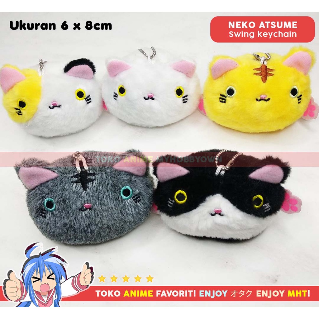 Gantungan Kunci Anime Neko Atsume Kucing Cat Boneka Plush Doll