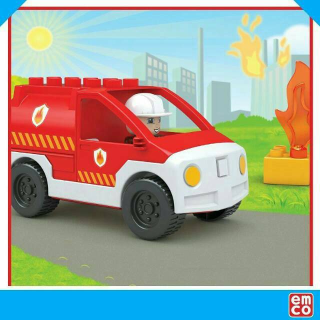 Lego duplo emco block murah mobil pemadam /lego duplo