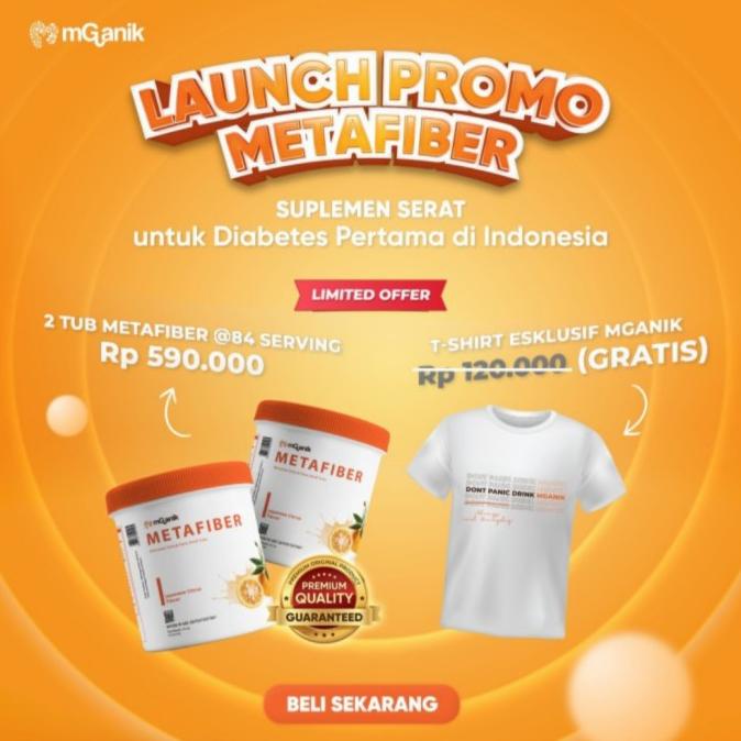 

MGANIK METAFIBER Drink 252Gram 42 Serving Serat Bebas Gula BPOM HALAL