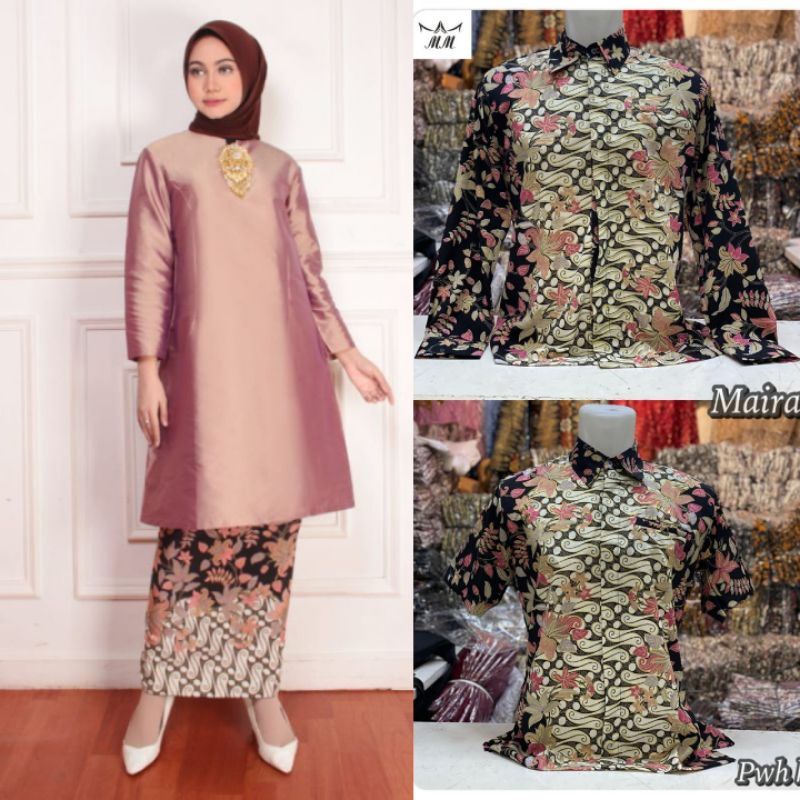 Couple kebaya kurung melayu//kebaya sitinurbaya//kebaya kurung melayu modern//couple batik