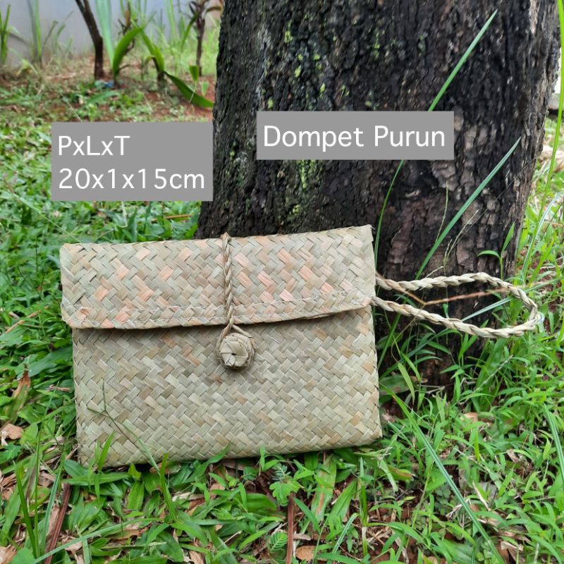 Dompet Purun / Tas Purun / Dompet anyaman purun / Tas Souvenir E13